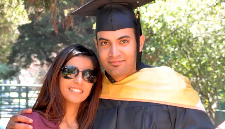 Abdulrahman Al-Sadhan with his sister, Areej Al-Sadhan, in 2013. (Areej Al-Sadhan)